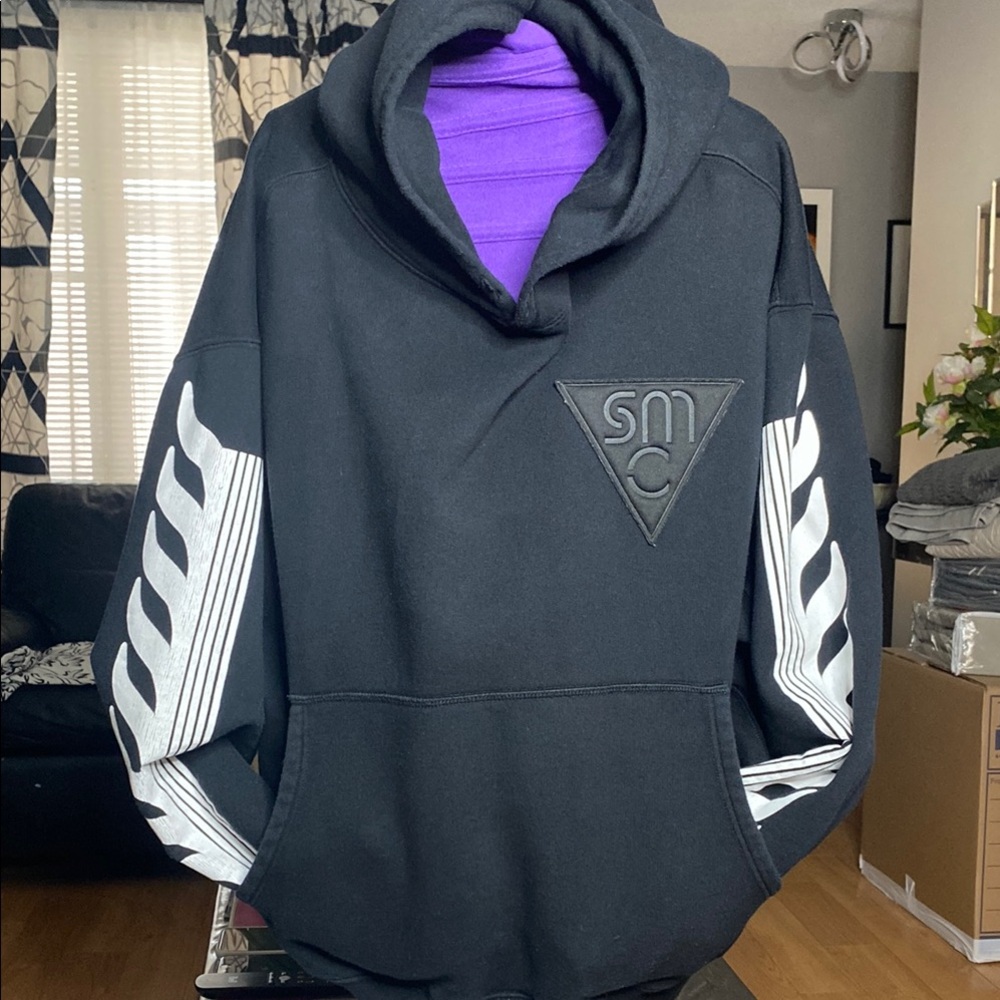 Stella McCartney Black Sweatshirt with Hood and Graphic